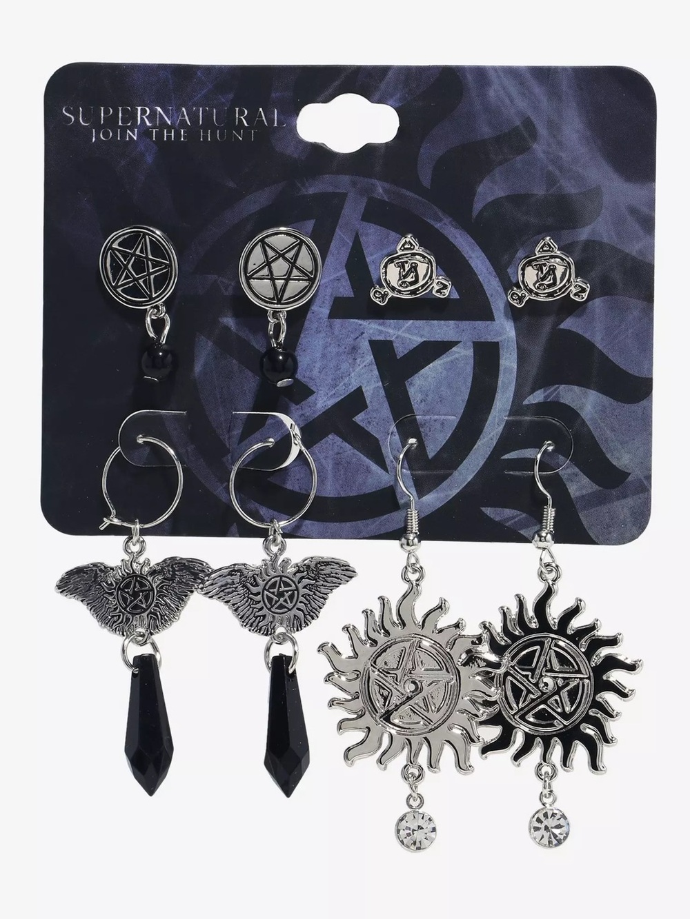 Supernatural Icons Earring Set Hot Topic Winchesters Castiel